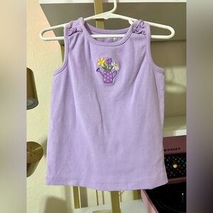 Gymboree Purple Floral Embroidery Tank Top